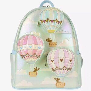Loungefly Disney Mickey & Friends Hot Air Balloon Pockets Mini Backpack NWT